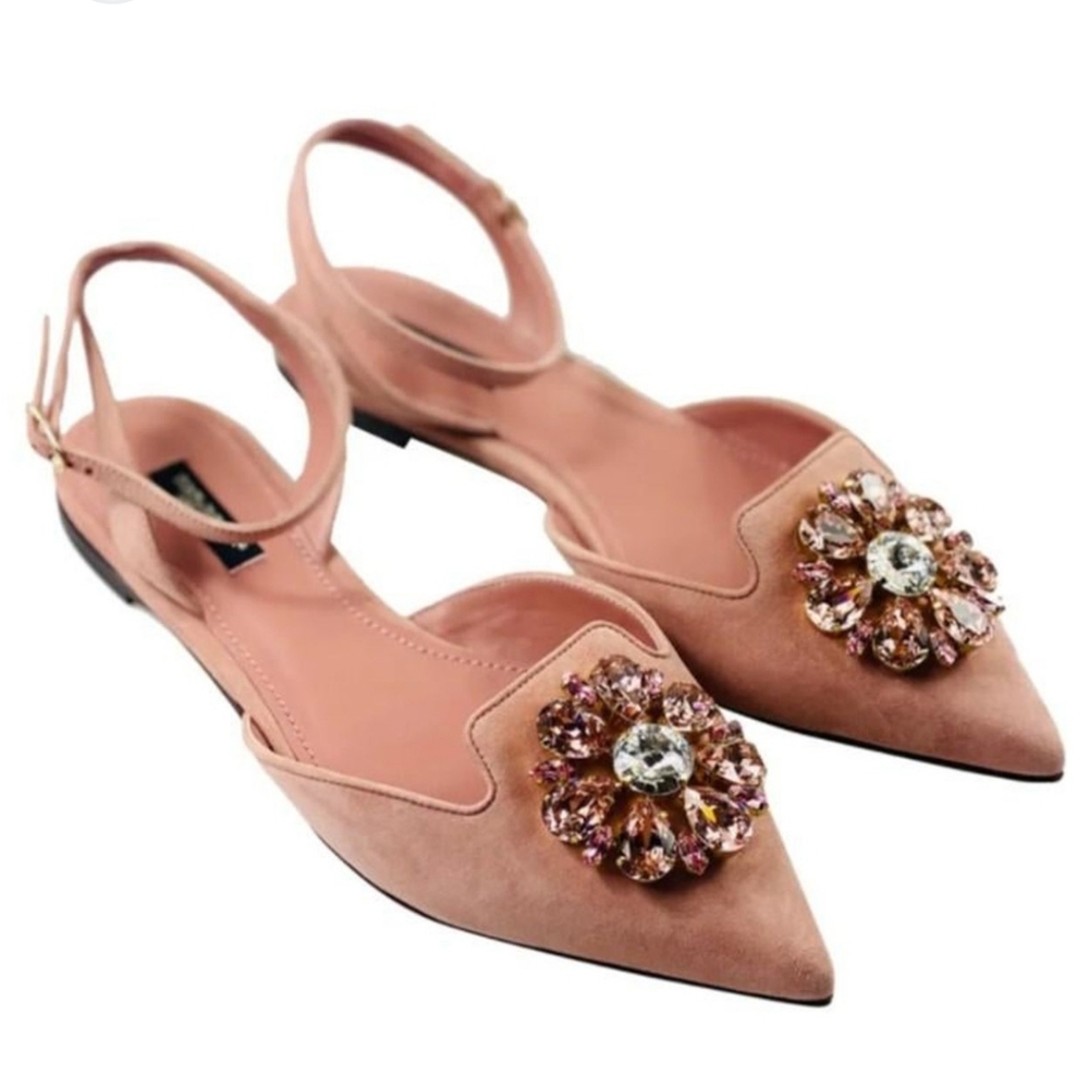 ANTHROPOLOGIE BILL BLASS SYLVIE EMBELLISHED FLATS 10 - Picture 7 of 16